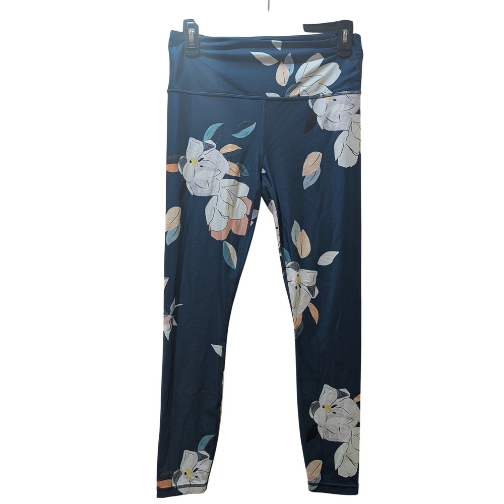 Athleta Floral Elation 7/8 Tight Leggings Constellation Blue Multi Floral Medium